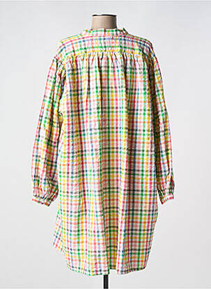 Robe mi-longue manches longues manches longues vert V.DE.VINSTER femme