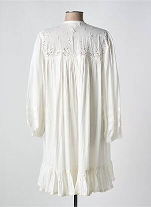 Robe courte coupe évasée manches longues beige V.DE.VINSTER femme