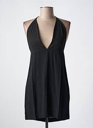 Robe courte fermeture zippée au dos fines bretelles noir KARMA KOMA femme