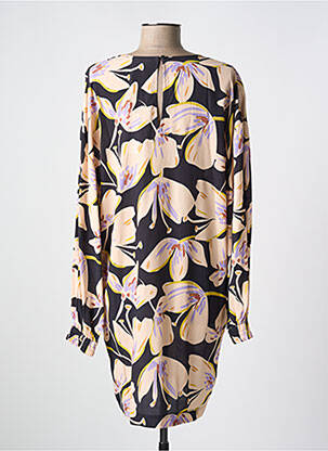 Robe courte coupe fluide manches longues noir MARAIS femme