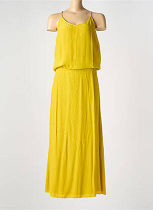 Robe longue coupe fluide fines bretelles jaune KARMA KOMA femme