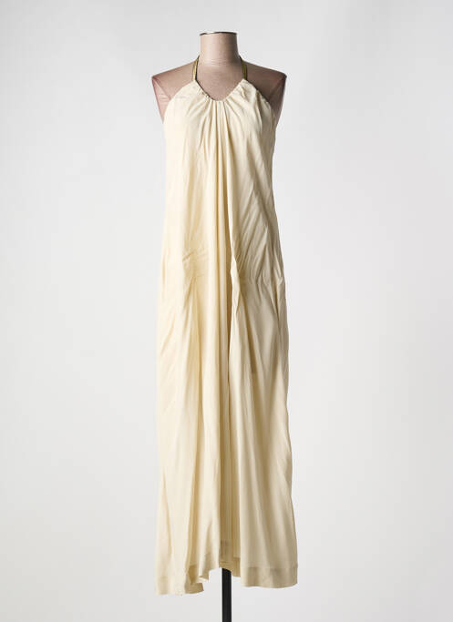 Robe longue doublure fines bretelles beige KARMA KOMA femme