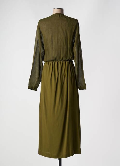 Robe longue manches longues manches longues vert KARMA KOMA femme