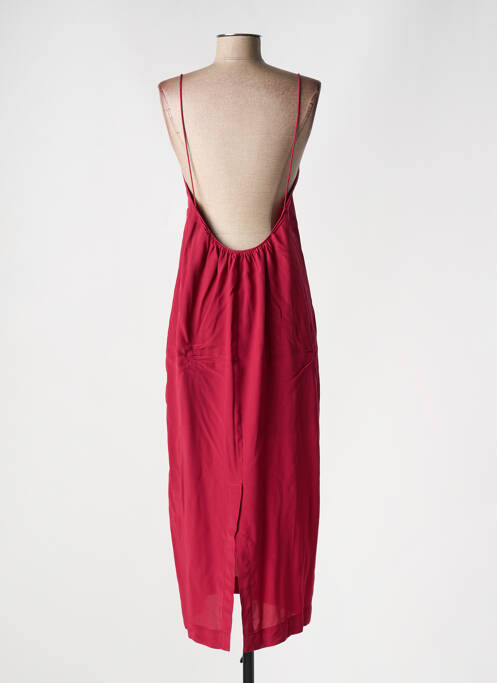 Robe mi-longue col v fines bretelles rouge KARMA KOMA femme
