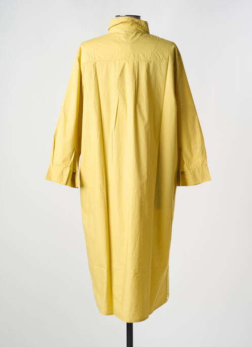 Robe mi-longue manches 3/4 manches 3/4 jaune PENN & INK N.Y femme