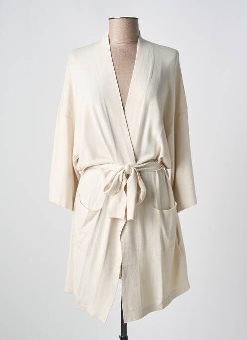 Gilet manches longues stretch beige SUMMUM femme