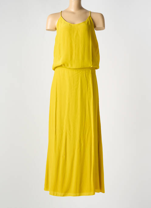 Robe longue coupe fluide fines bretelles jaune KARMA KOMA femme