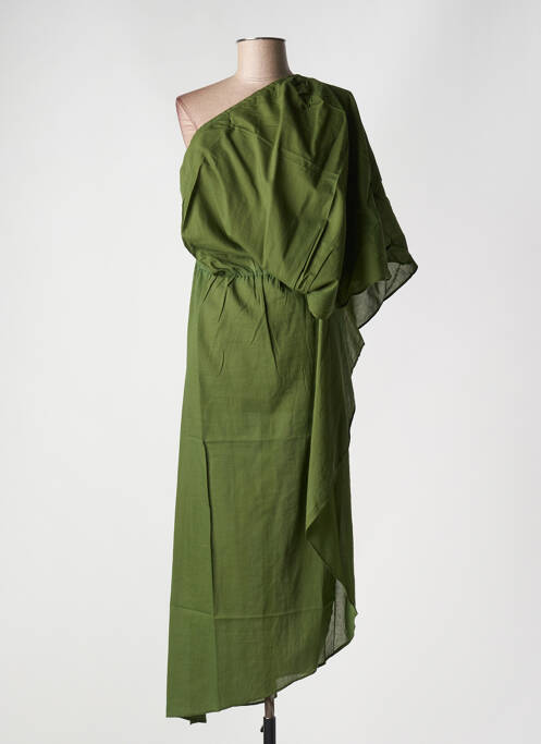 Robe longue vert MARE DI LATTE pour femme