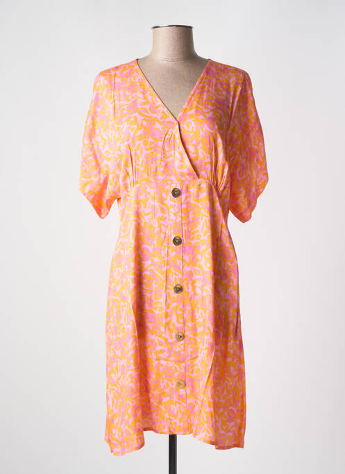 Robe mi-longue orange EVA KAYAN pour femme