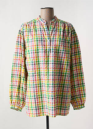 Blouse tissage popeline manches longues jaune V.DE.VINSTER femme