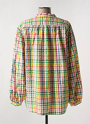 Blouse poignets boutonnés avec fente manches longues jaune V.DE.VINSTER femme