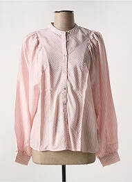 Chemisier coupe cintrée manches longues rose SUMMUM femme