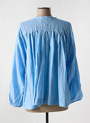 Blouse col rond manches longues bleu RABENS SALONER femme