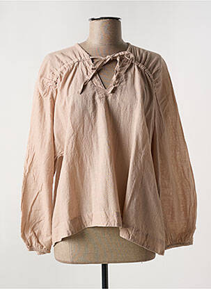 Blouse col rond manches longues rose RABENS SALONER femme