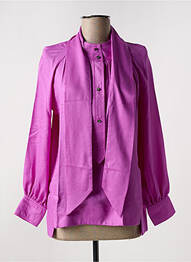 Chemisier coupe cintrée manches longues rose SANFASON femme