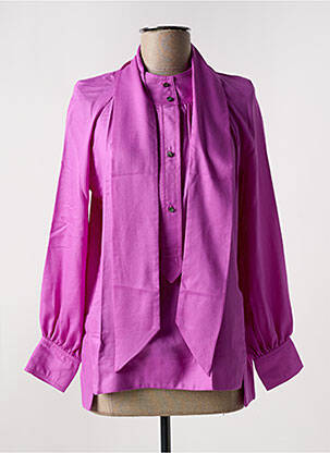 Chemisier coupe cintrée manches longues rose SANFASON femme