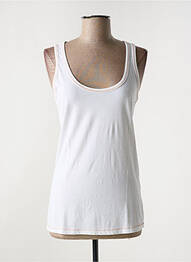 Débardeur stretch sans manche blanc PAKO LITTO femme