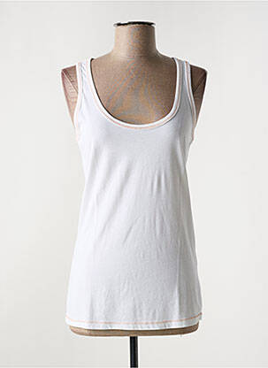 Débardeur stretch sans manche blanc PAKO LITTO femme