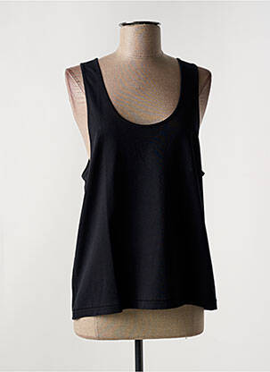 Débardeur stretch sans manche noir RABENS SALONER femme