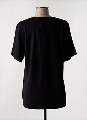 T-shirt imprimé fantaisie manches courtes noir PENN & INK N.Y femme