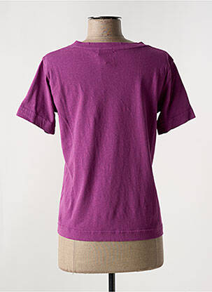 T-shirt col v manches courtes violet MKT STUDIO femme