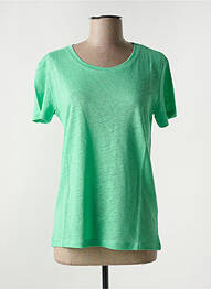 T-shirt stretch manches courtes vert SECOND FEMALE femme