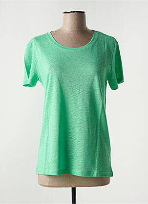 T-shirt stretch manches courtes vert SECOND FEMALE femme