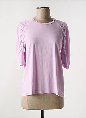 T-shirt stretch manches courtes violet SECOND FEMALE femme