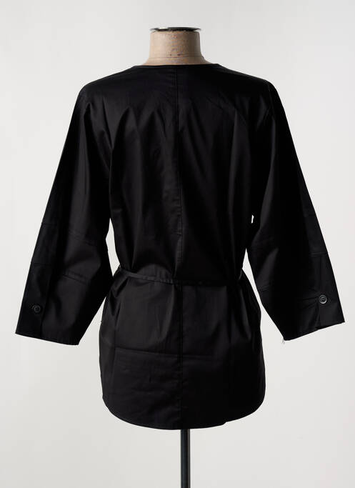 Blouse poignets boutonnés avec fente manches longues noir SUMMUM femme