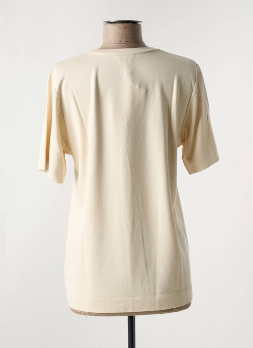 T-shirt manches mi-longues manches courtes beige PENN & INK N.Y femme