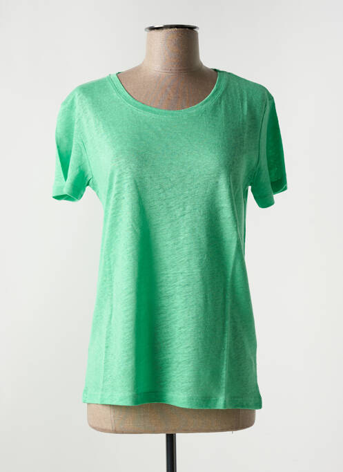 T-shirt stretch manches courtes vert SECOND FEMALE femme