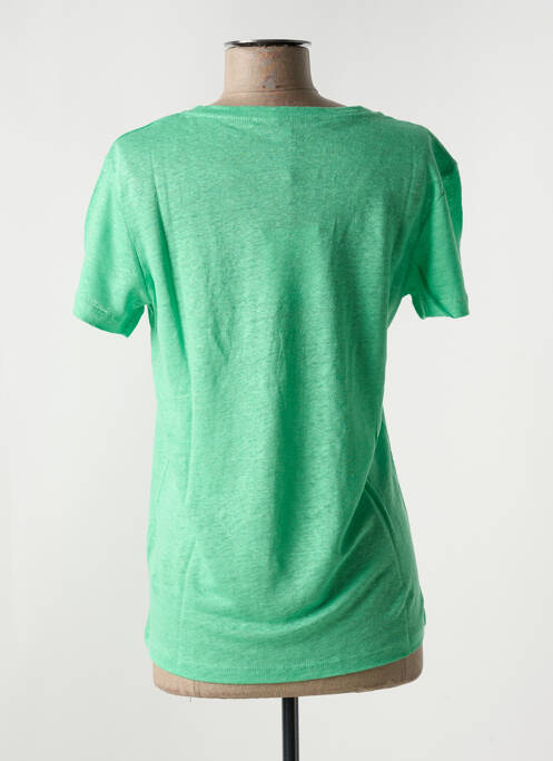 T-shirt stretch manches courtes vert SECOND FEMALE femme