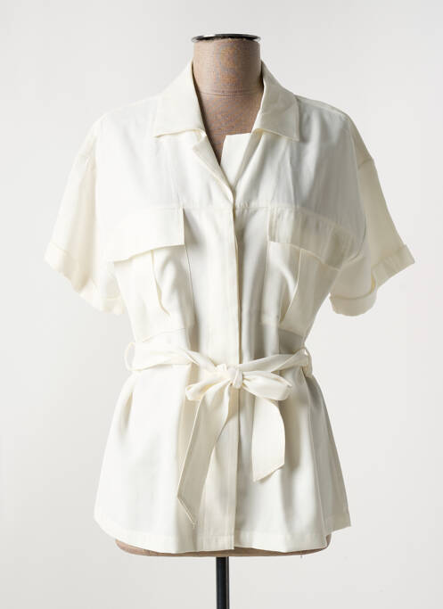 Tunique manches courtes beige LAUREN VIDAL pour femme