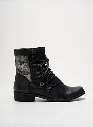 Bottines/boots matière lisse talon plat jusqu'à 3cm noir KDOPA femme