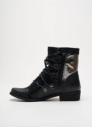Bottines/boots matière lisse talon plat jusqu'à 3cm noir KDOPA femme