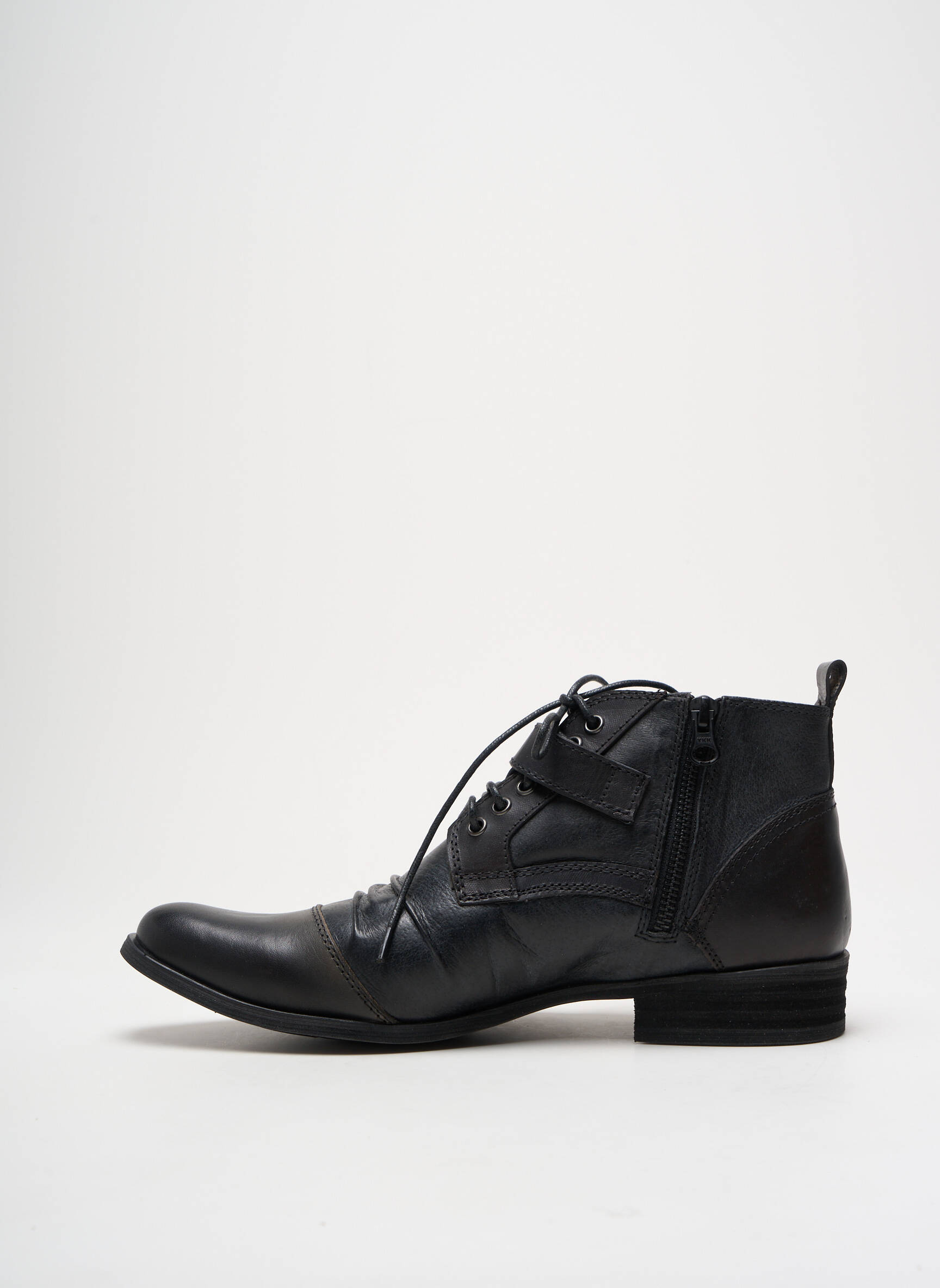Noir Chaussures Kdopa Homme Bottines/Boots Fermeture Zip Et Lacets