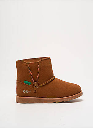 Bottines/boots fourrée bout rond marron KICKERS fille