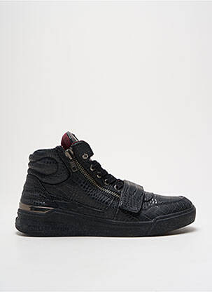 Baskets fermeture zip et lacets bout rond noir GUESS homme