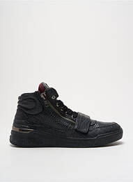Baskets fermeture zip et lacets bout rond noir GUESS homme