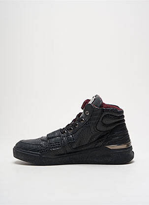 Baskets fermeture zip et lacets bout rond noir GUESS homme