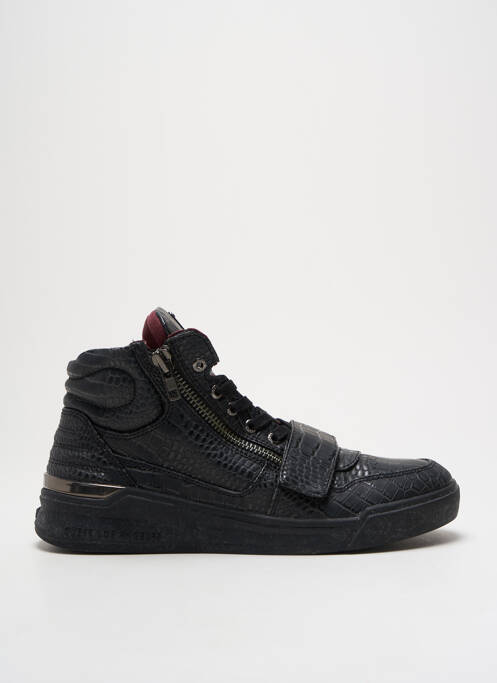 Baskets fermeture zip et lacets bout rond noir GUESS homme