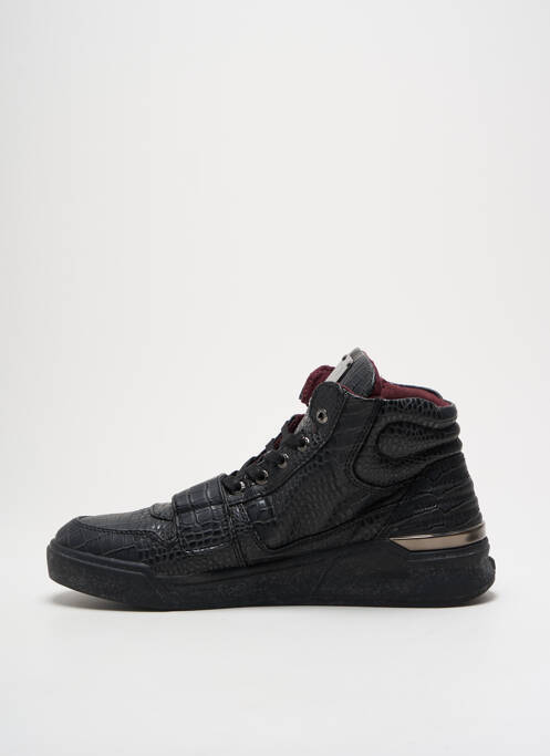 Baskets fermeture zip et lacets bout rond noir GUESS homme