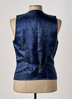 Gilet sans manche effet matière satinée bleu HAFNIUM homme
