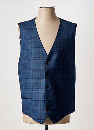 Gilet sans manche effet matière satinée bleu HAFNIUM homme