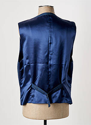 Gilet sans manche effet matière satinée bleu HAFNIUM homme