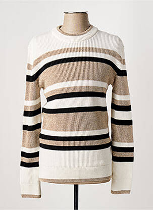 Pull col rond manches longues blanc TOM TAILOR homme