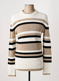 Pull col rond manches longues blanc TOM TAILOR homme