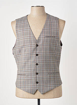Gilet sans manche effet matière satinée gris HAFNIUM homme