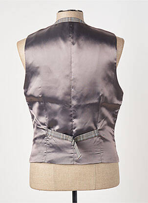 Gilet sans manche effet matière satinée gris HAFNIUM homme