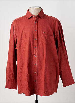 Chemise manches longues manches longues orange JUPITER homme